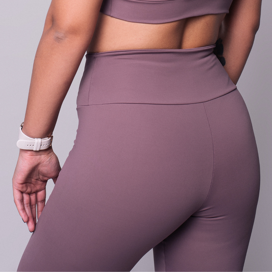 Calça Legging Fitness Feminina Cacau com Alta Compressão e Proteção Solar FPU 50+