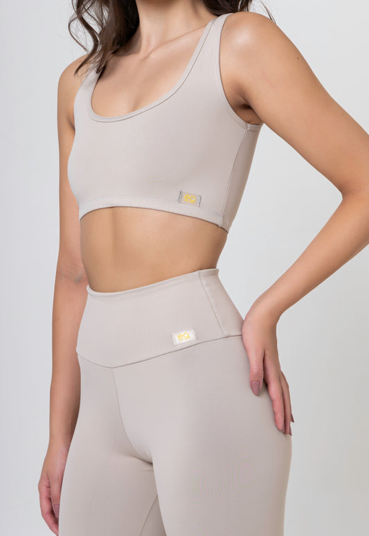 Conjunto Calça Legging + Top Off-White Zero Transparência