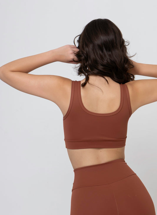 Top Fitness Feminino Ambar com Alta Compressão e Proteção Solar FPU 50+