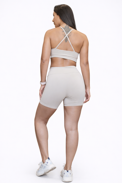 Conjunto Short + Top Off-white Blackout Zero Transparência