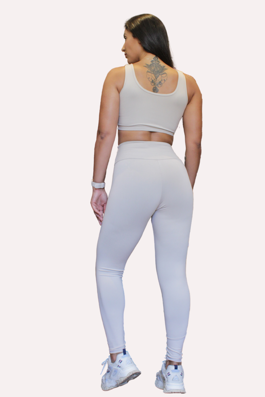 Calça Legging + Top Off-White Zero Transparência