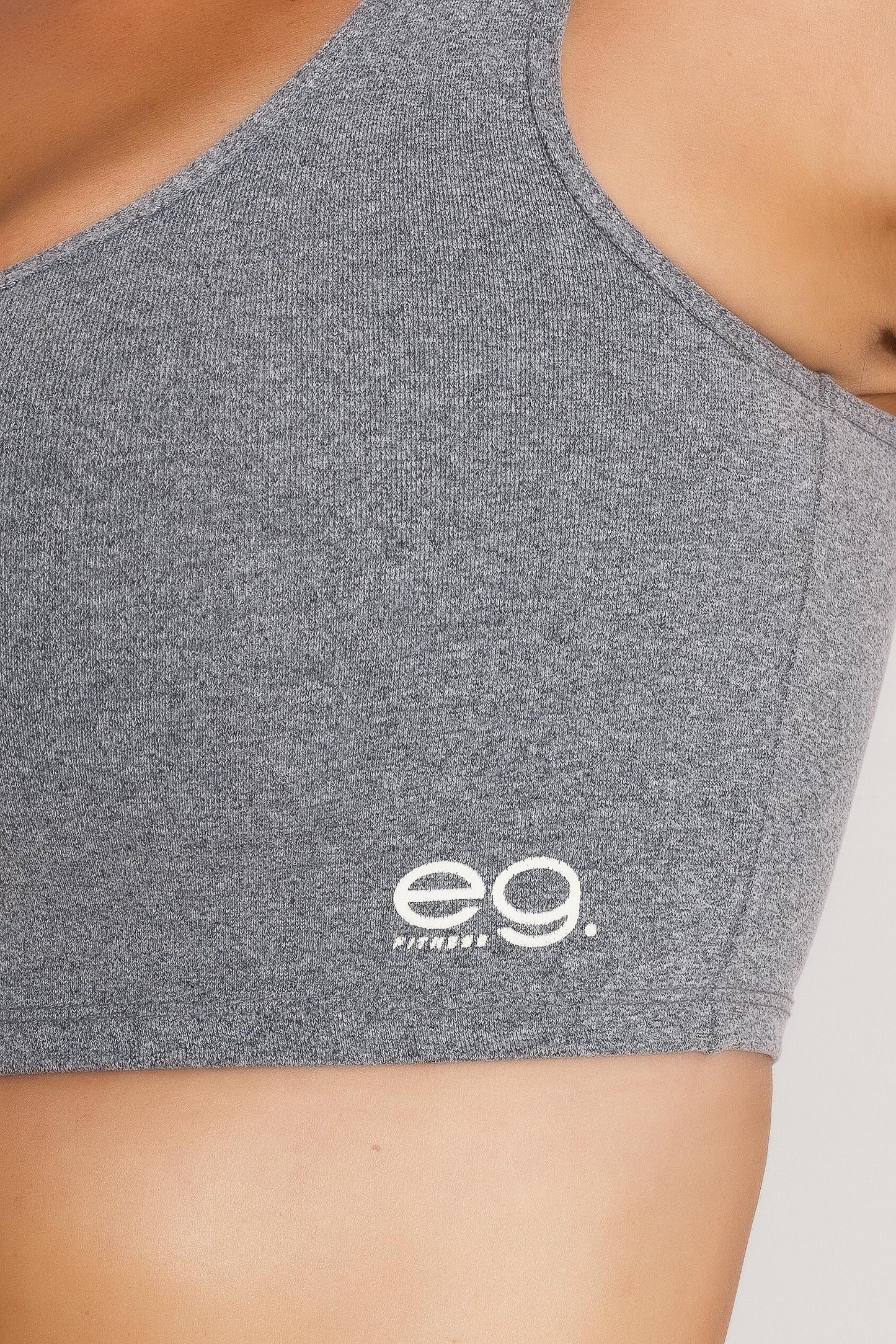 Top Fitness Feminino Cinza com Alta Compressão e Proteção UV FPU 50+ Moda Fitness com Tecnologia, Estilo e Conforto